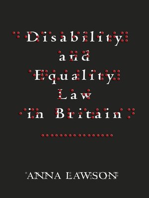 cover image of Disability and Equality Law in Britain